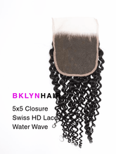 Brooklyn Hair 5x5 HD Lace Closure – Bohemian Jerry Curl True Swiss HD 100% Remy Human Hair 14-16" / Water Wave / Swiss HD Lace